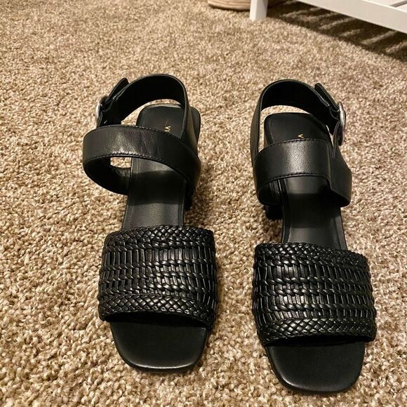 Via Spiga Evelyne Black Sandal with Block Heel - Picture 3 of 8